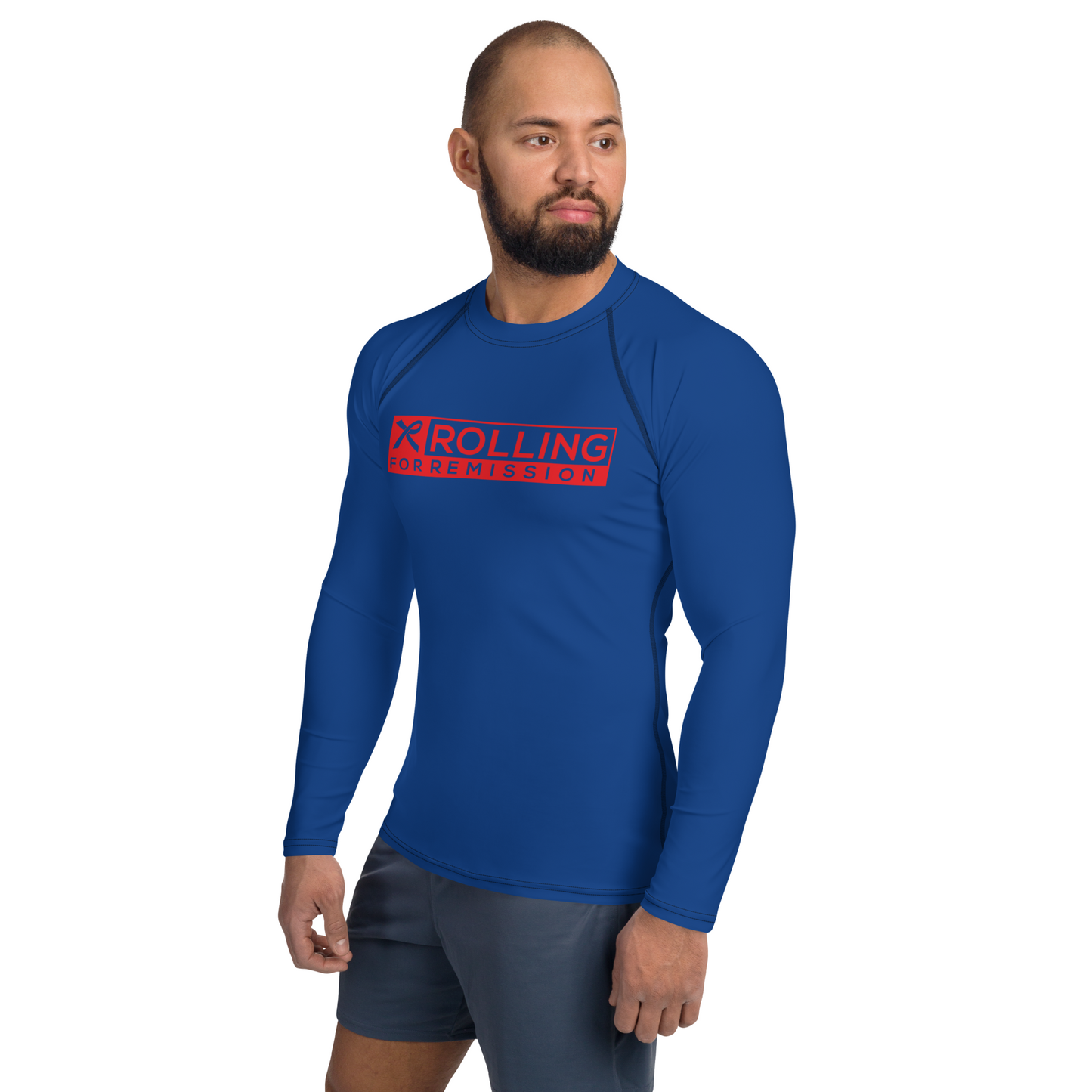 Rolling for Remission 'Unbreakable' Ranked Rashguard (Blue)