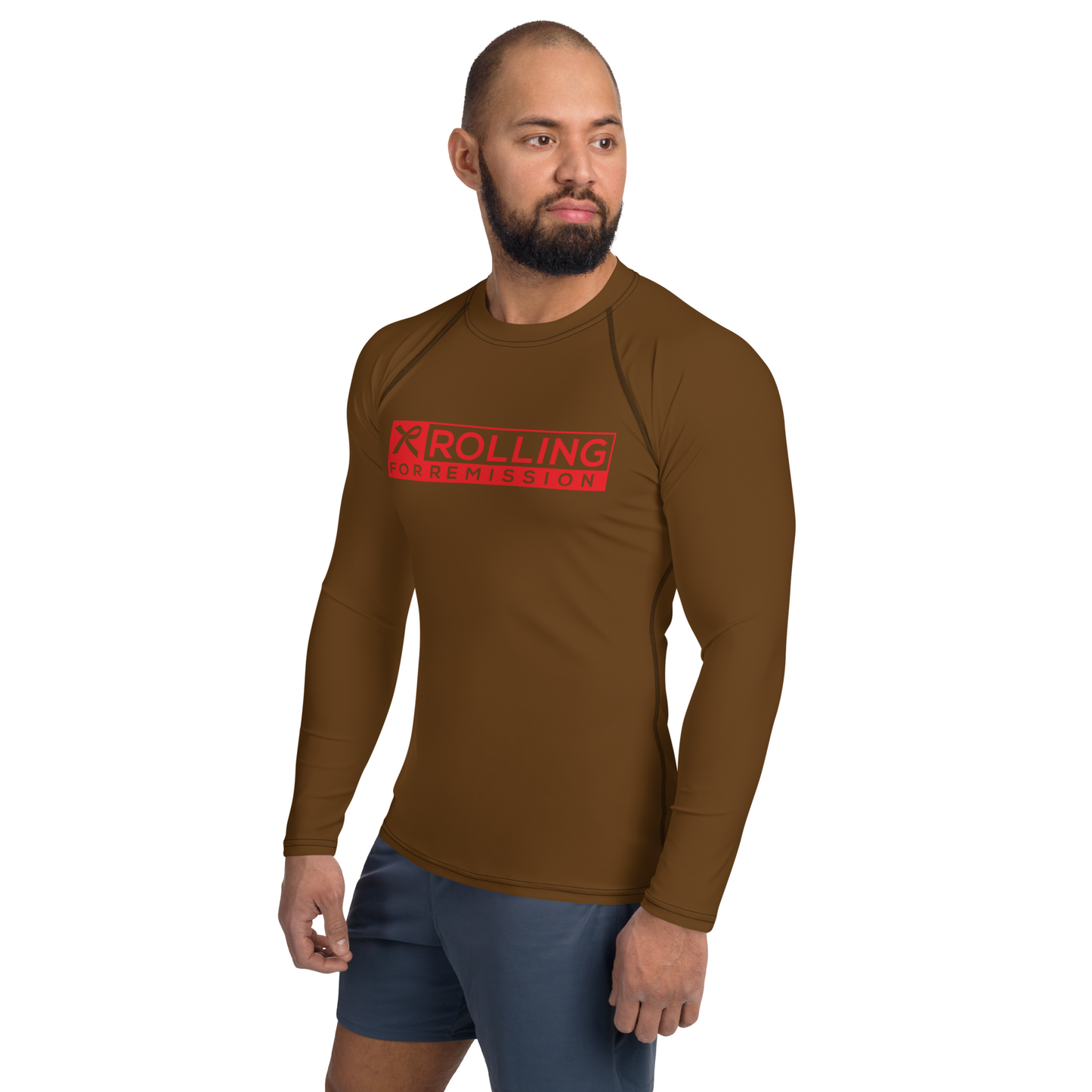 Rolling for Remission 'Unbreakable' Ranked Rashguard (Brown)