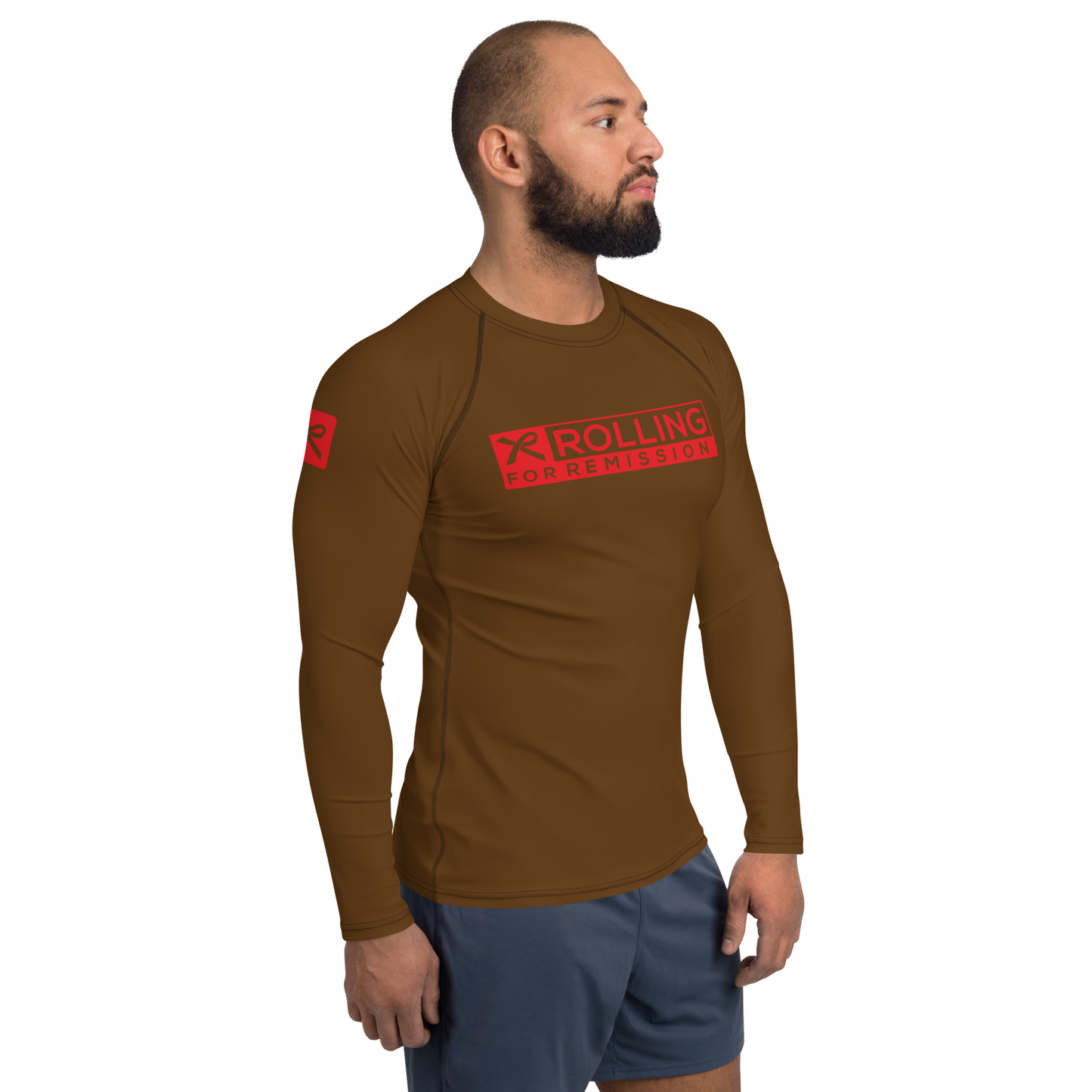 Rolling for Remission 'Unbreakable' Ranked Rashguard (Brown)